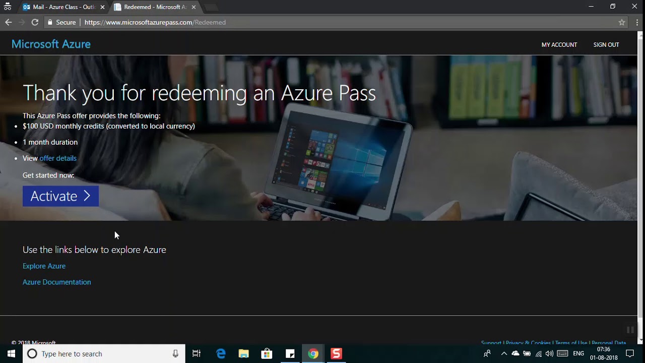 How to Activate Azure Pass YouTube