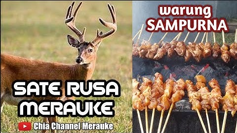 MERAUKE DEER SATAY || SATE RUSA MERAUKE PAPUA ||WARUNG SAMPURNA#KULINER MERAUKE PAPUA