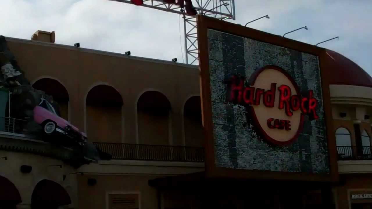 WORLDS LARGEST HARD ROCK CAFE IN ORLANDO Florida Universal Studios HD