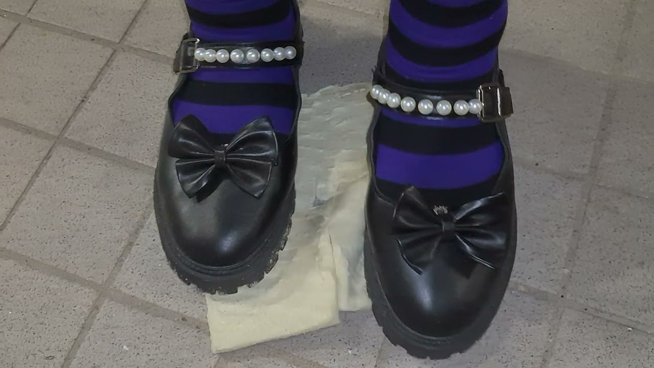 Trample bread with cute shoes