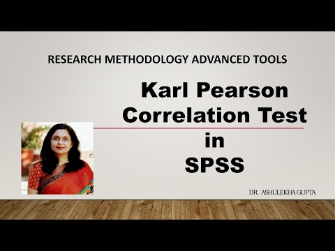 Karl Pearson Correlation Test In SPSS (spss)(example)