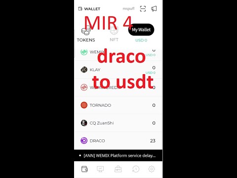 MIR4 Draco to binance USDT