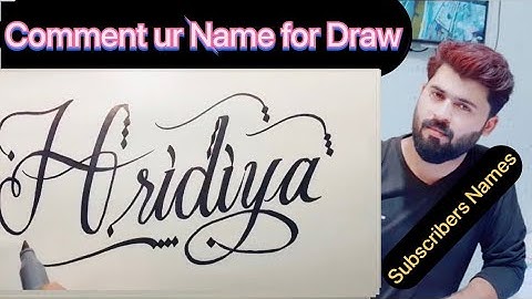 How to Write with Cut Marker | Hridiya Name Signatures | #hridiya #englishcalligraphy #shorts