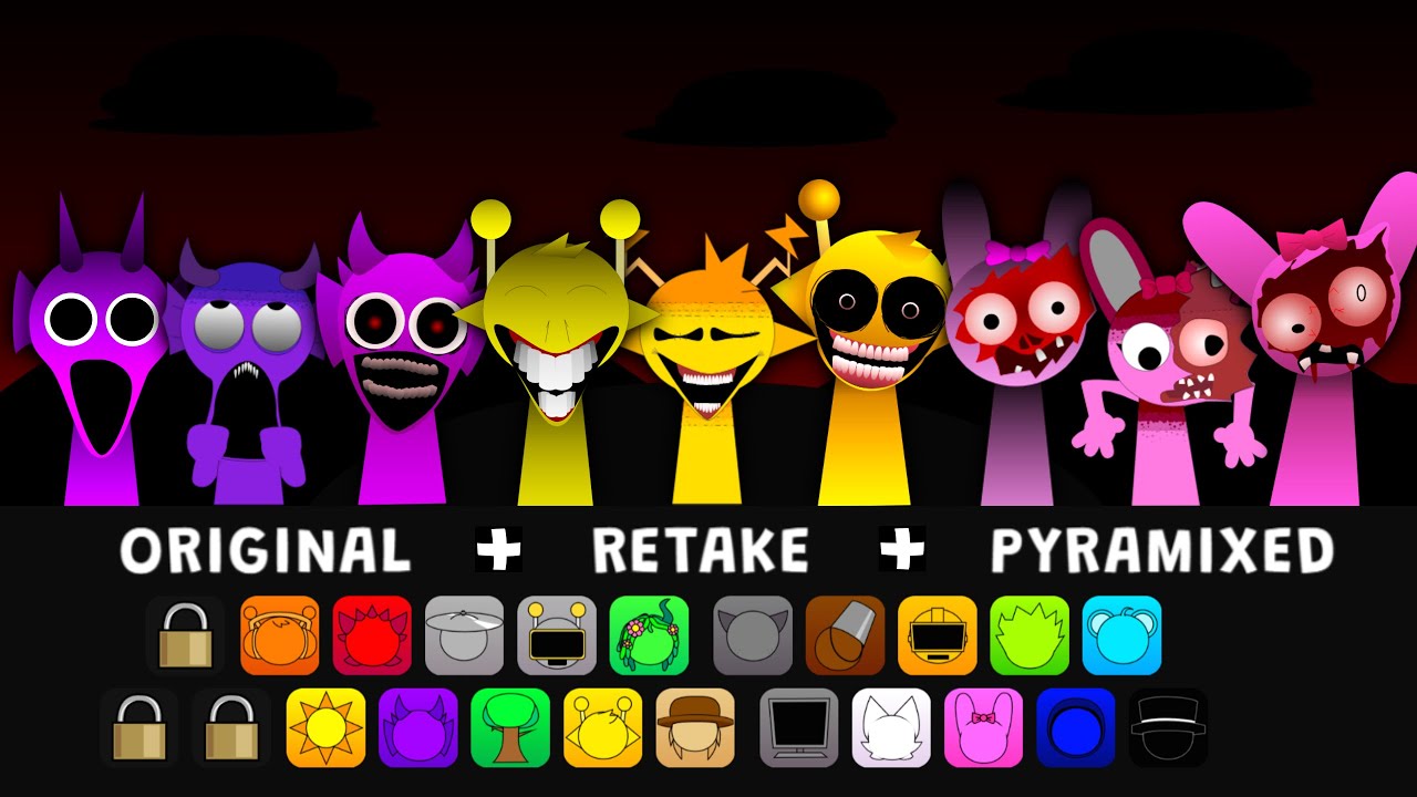 Sprunki Original + Retake + Pyramixed But PHASE 2 | Triple Sprunki