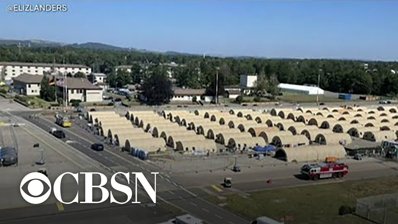 A look inside Ramstein Air Force Base in Germany where thousands of Afghan  refugees await process… 