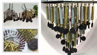 chandelier from thread spool/ dhage ki reel se jhoomar / #diy #bestoutofwaste #homemade