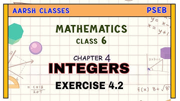 Class 6th | Maths |Chapter 4 | Integers I Exercise 4.2 | new book| #pseb #integers #numberline