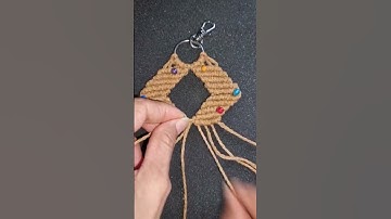 How to make a easy macrame keychain?#shorts #shortvideo #short#macrame