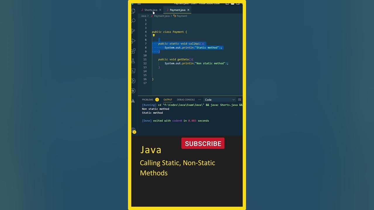 Java in telugu java oops calling static non static methods java