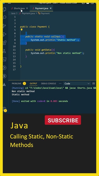 Java in Telugu, Java OOPS, (Calling Static, Non-Static Methods), Java ...