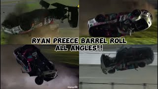 Ryan Preece HORRIFYING Barrel Roll *ALL ANGLES!!*