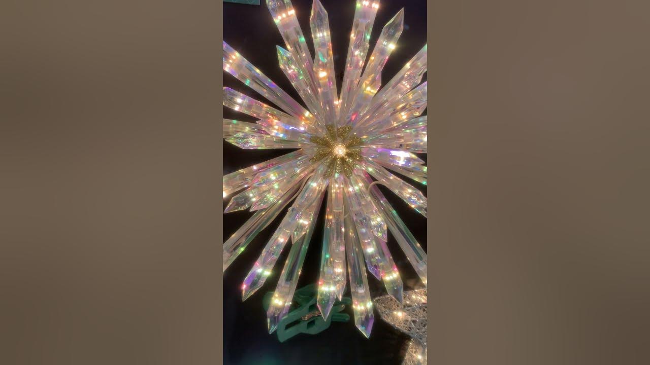Clear Crystal Starburst Tree Topper 13.5