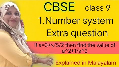 Chapter 1 Numbersystem Extra question If a=3+√5/2 then find the value of a^2+1/a^2? CBSEmaths class9