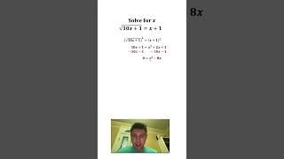 Solving Radical Equations with Variables on Both Sides