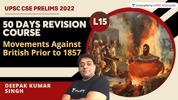 50 Days Revision Course | L- 15 | Various Resistance Movements Against British Prior to 1857