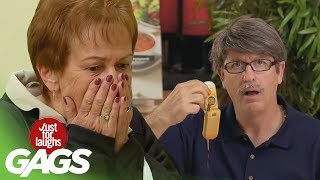 Epic Water Pole Dancing, Phone in Soup, Blind Man Walks Into Door Prank