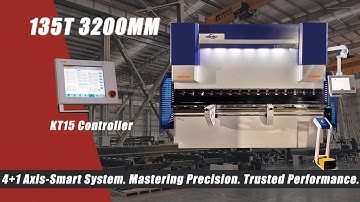 CNC Press Brake 135T3200 ， KT15 4+1 Axis ， High Precision Hydraulic Bending Machine