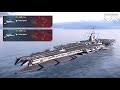 Uss nemesis with 2x j35 powerful strike fighter in action  modern warships gameplay