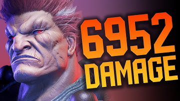 AKUMA NEW MAX DAMAGE COMBO W/ INPUTS - 6952 DMG
