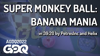 Super Monkey Ball: Banana Mania by PetresInc and Helix in 39:20 - AGDQ 2022 Online