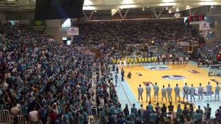 Impresionante himno gallego final Adecco Oro entre C.B. Breogán y C.B. Ourense. 31/05/2015