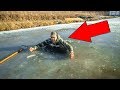 I FELL THROUGH the ICE in My BACKYARD POND!!! (Dangerous)