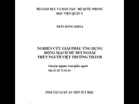 Nghiên cứu giải phẫu ứng dụng động mạch mũ đùi ngoài trên người Việt trưởng thành