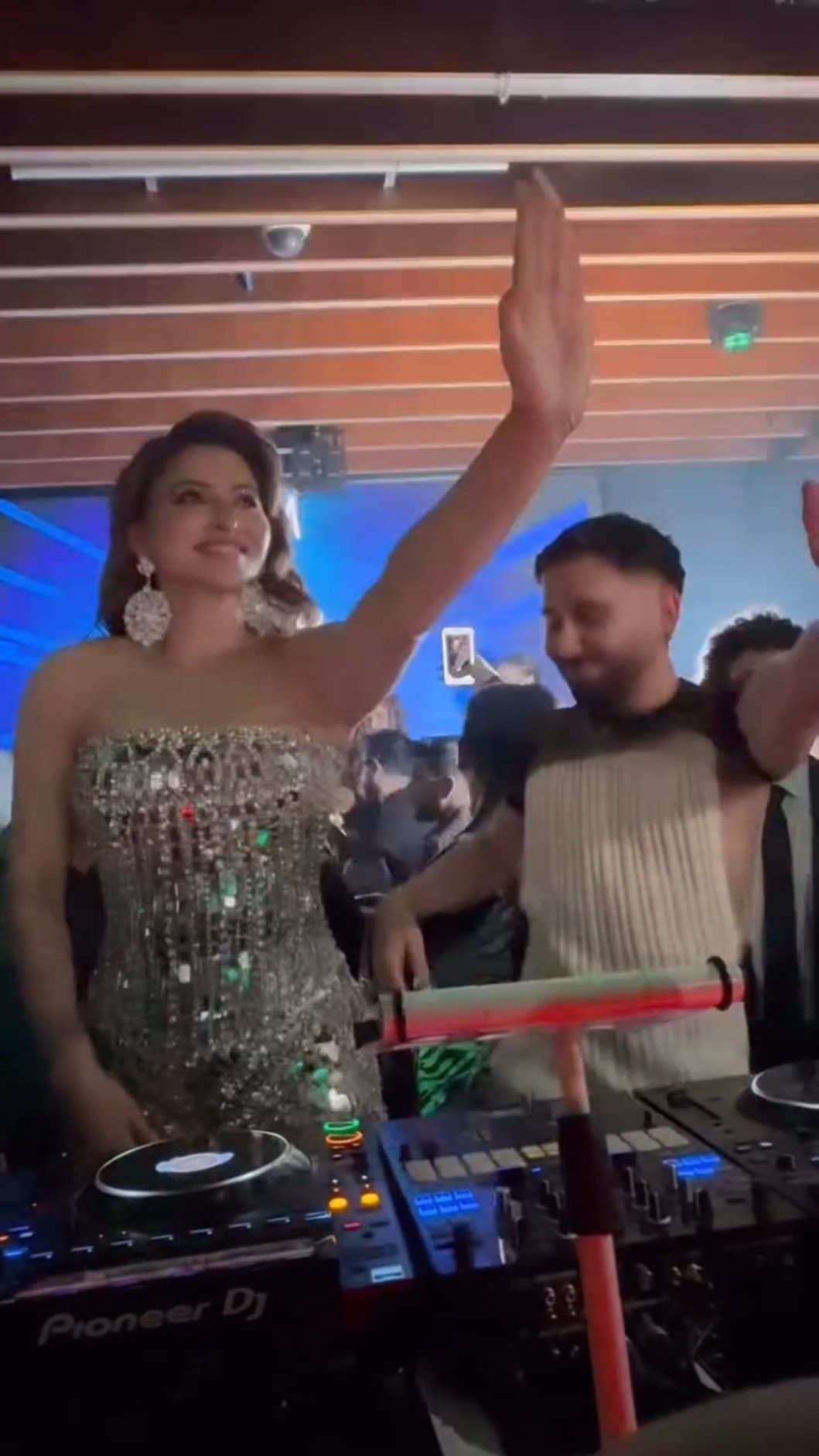 Urvashi Rautela DANCES to Dabidi Dibidi with Orry wearing a dress made with diamonds #shorts