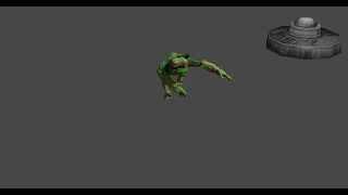 Spore Frog animation in Blender (1st attempt)
