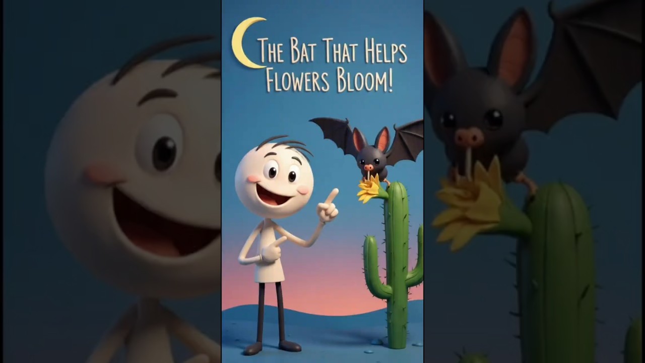 This Bat Is a Flower’s Secret Wingman! 🌸🦇 | Stickman Nature Facts
