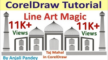 How to Create Taj Mahal in CorelDraw | Interactive Blend Tool ka Magic | Line Art in CorelDraw |