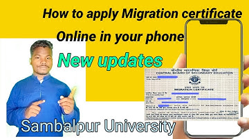 How to apply migration certificate for sambalpur university Odisha.