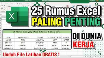 25 Rumus Excel yang paling Sering digunakan Di Dunia Kerja
