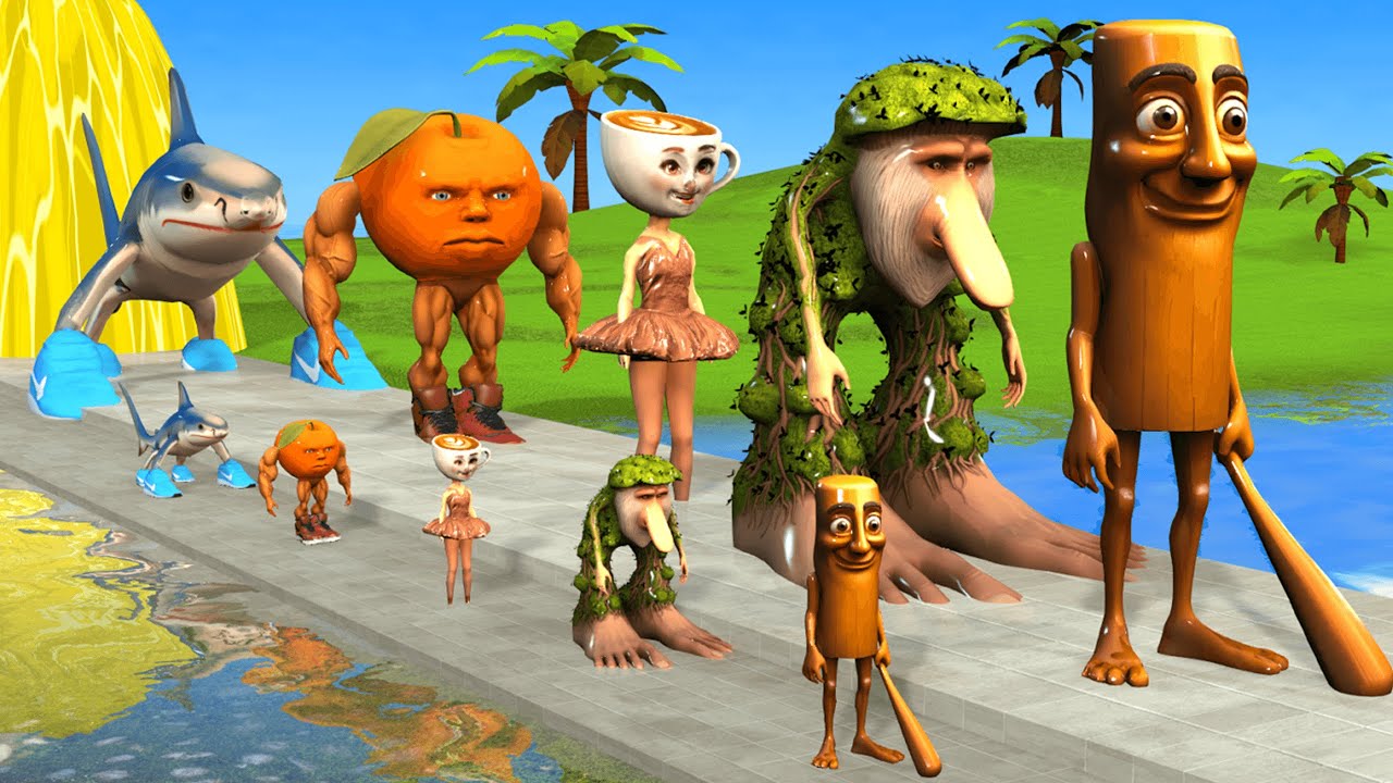 Long Slide Game With Cow Elephant Gorilla Hippopotamus Tiger 3d Animal Game Funny 3d Animals