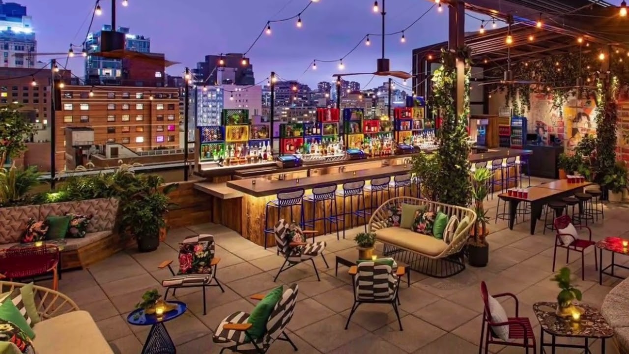 Roll-A-Cover's Retractable Motorized Rooftop Enclosures at The Ready Rooftop at Moxy East Village