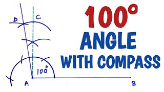 How to construct 100 degree angle with compass........