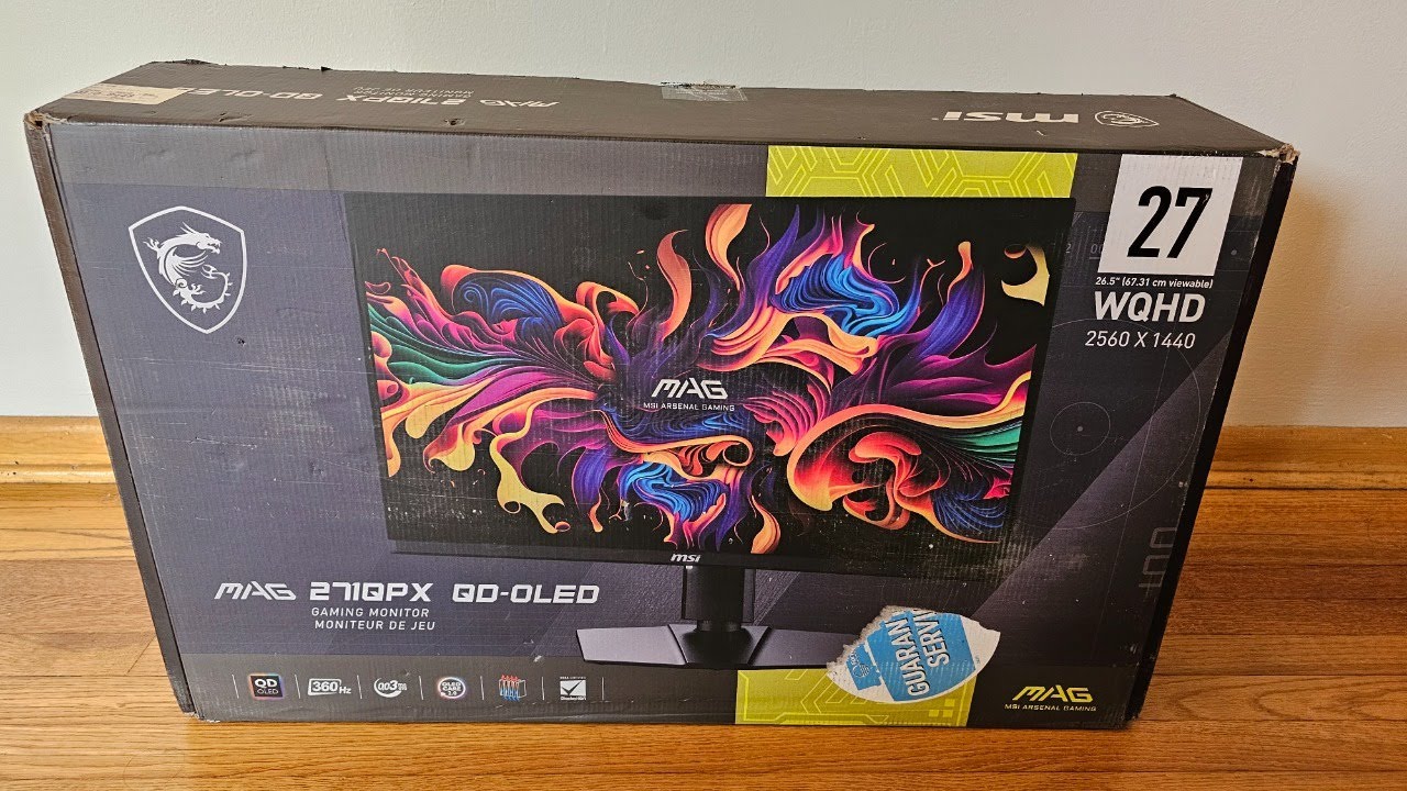 MSI MAG 271QPX 360Hz QDOLED unboxing and first impressions - YouTube