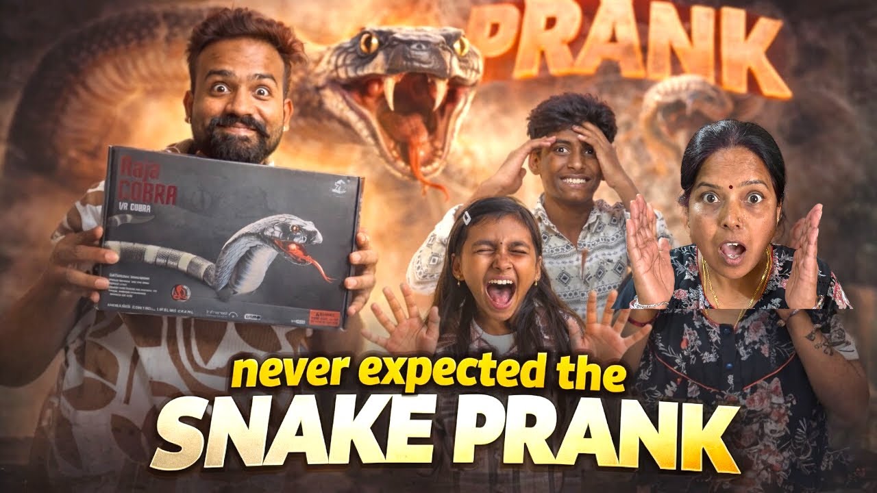 Snake prank on family gone wrong😱🤣