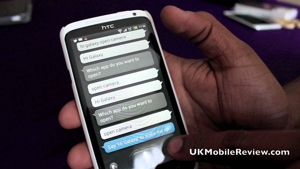 HTC One X running S Voice