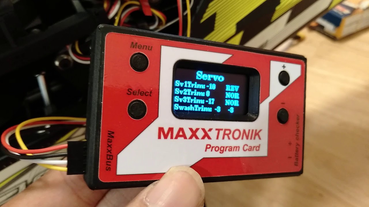 Setup card for Maxx Flybarless - YouTube