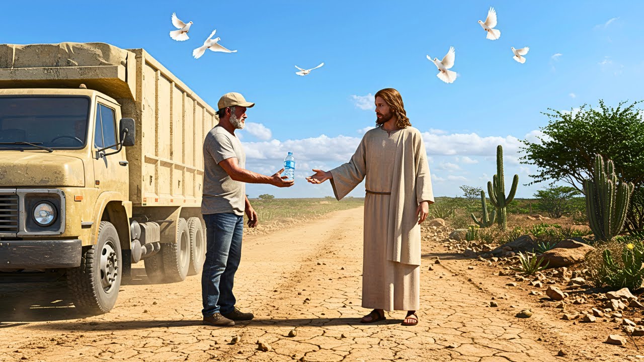 CAMINHONEIRO POBRE DEU ÁGUA E ENCONTROU JESUS CRISTO NA ESTRADA