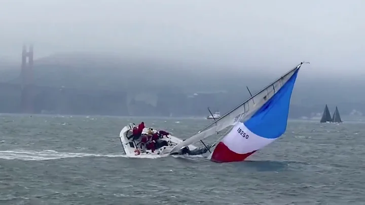 IRC Boat Round Down And Broach Under Spinnaker