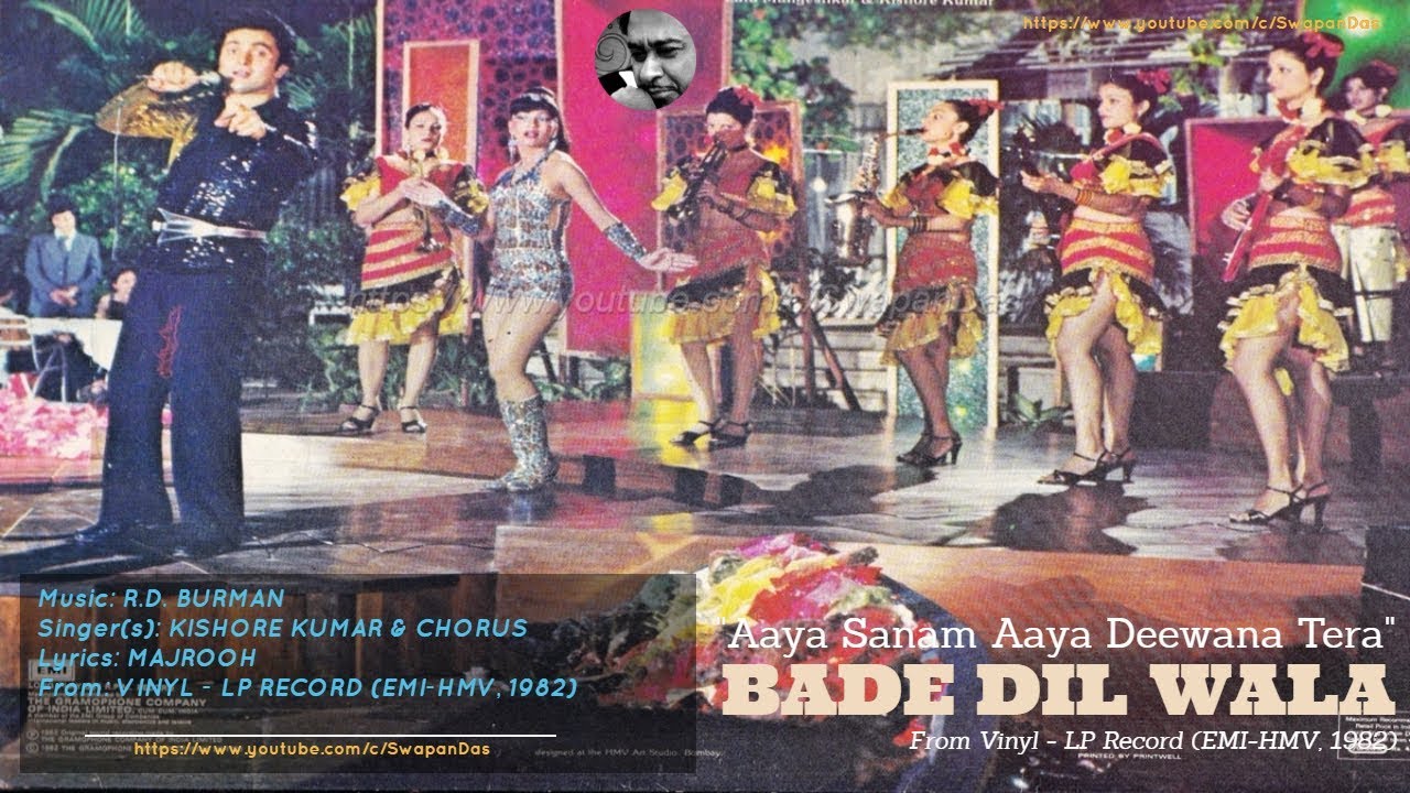 Kishore Kumar  Aaya Sanam Aaya Deewana Tera   BADE DIL WALA 1983  RD Burman  Vinyl Rip