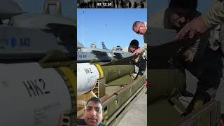 Loading of maverick air to ground missile toF16 aircraft#shorts#Military#aircraft#airforce#missile