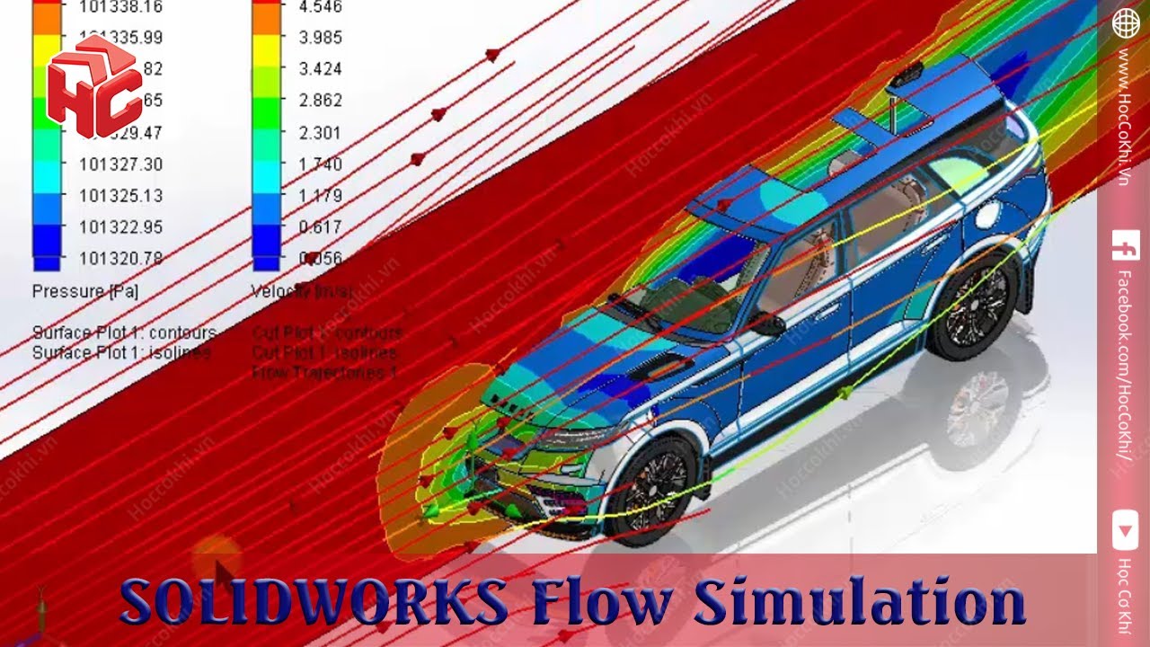 [hoccokhi] Hướng dẫn mô phỏng khí động học của xe ô tô trên SOLIDWORKS Flow Simulation