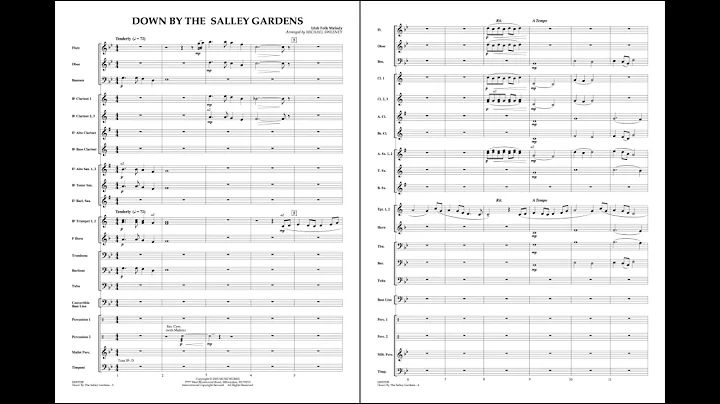 Down By the Salley Gardens arranged by Michael Swe...