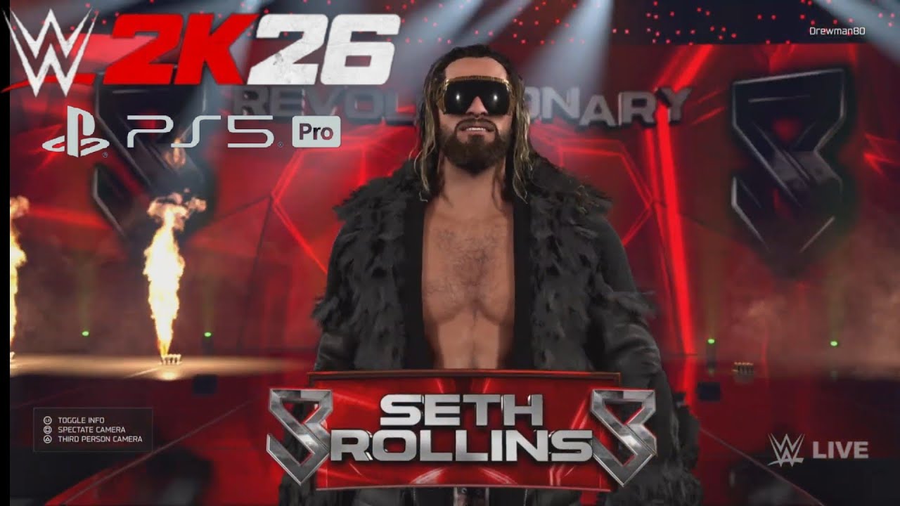 PS5 PRO WWE 2K26 Seth Rollins Vs The Vision Logan Paul, Austin Theory & Bronson Reed Handicap Match