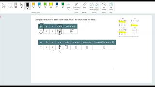 4 Using Truth tables on a Test Ex 1