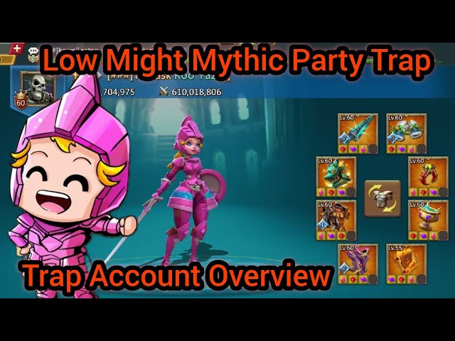 800M Might Full Mythic Party Trap Overview || Lords Mobile class=