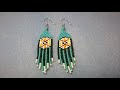 How To Make Dream Catcher Brick Stitch Earrings